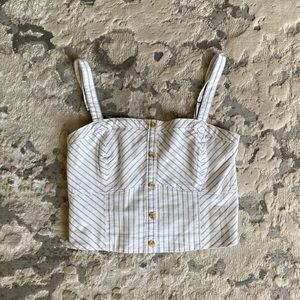NEW Abercrombie Blue Striped Crop Top
